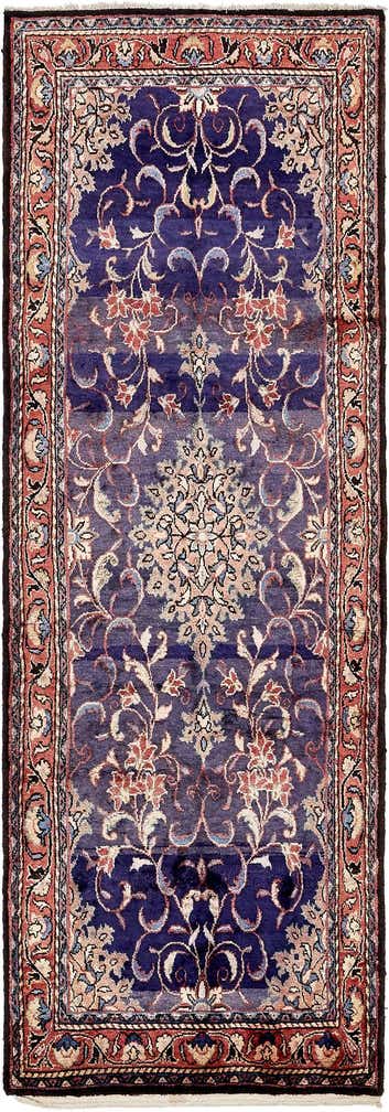 3' 7 x 10' 1 Hand Knotted Farahan Persian Wool Runner Rug
