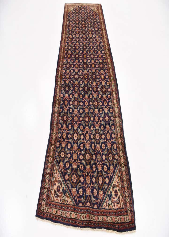 3' 8 x 10' 2 Hand Knotted Farahan Persian Wool Runner Rug