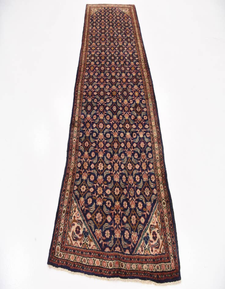 Detail image of 3' 8 x 10' 2 Hand Knotted Farahan Persian Wool Runner Rug
