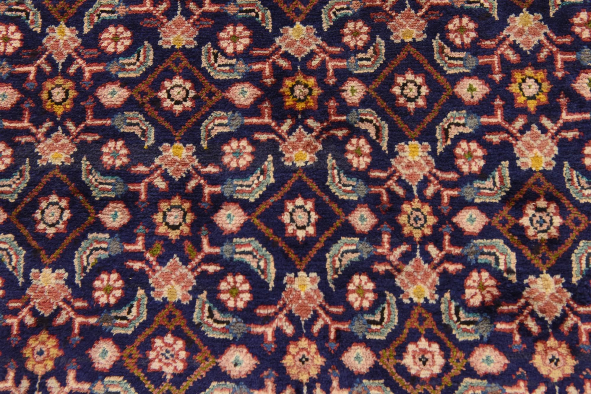 3' 8 x 10' 2 Hand Knotted Farahan Persian Wool Runner Rug
