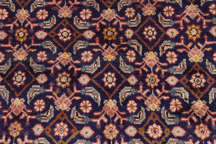Detail image of 3' 8 x 10' 2 Hand Knotted Farahan Persian Wool Runner Rug