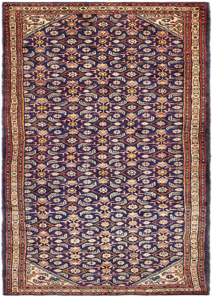3' 8 x 10' 2 Hand Knotted Farahan Persian Wool Runner Rug