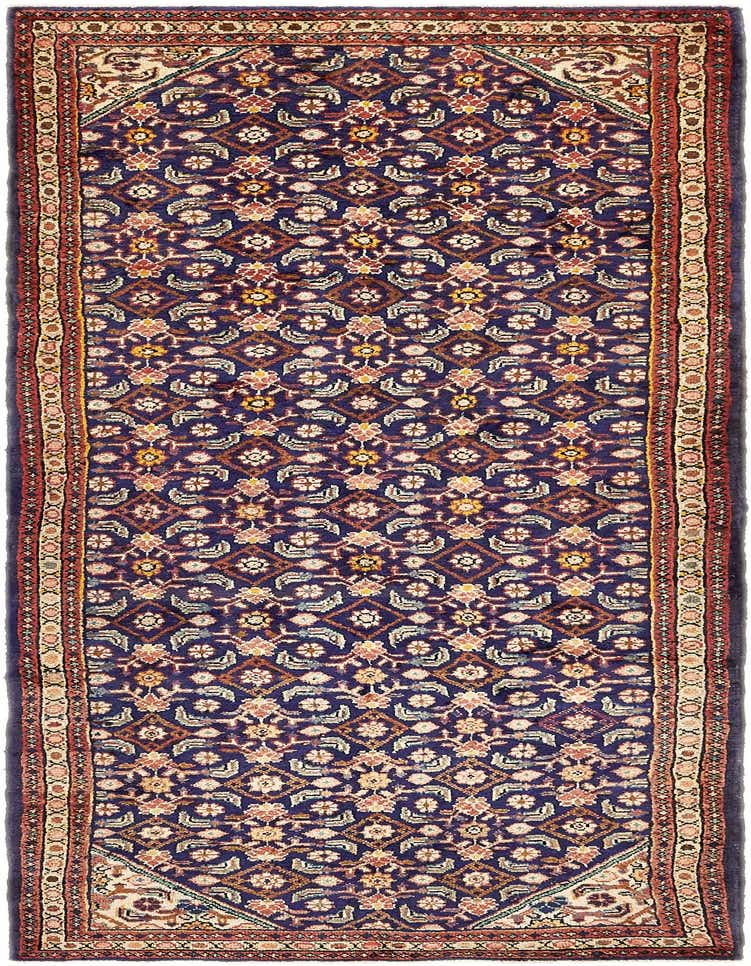 3' 8 x 10' 2 Hand Knotted Farahan Persian Wool Runner Rug