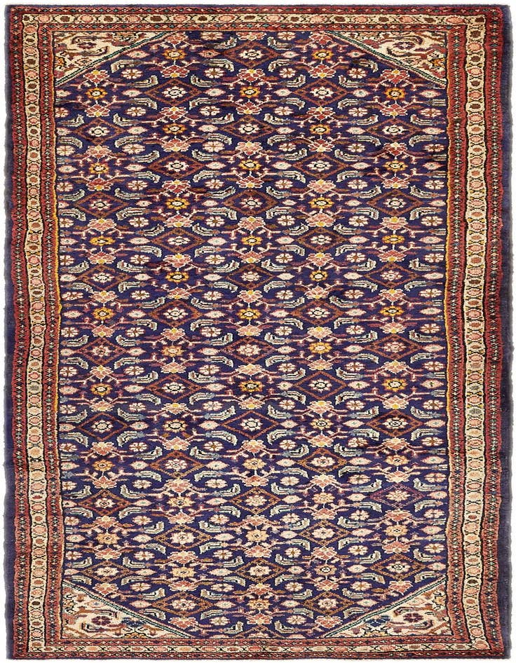 Detail image of 3' 8 x 10' 2 Hand Knotted Farahan Persian Wool Runner Rug