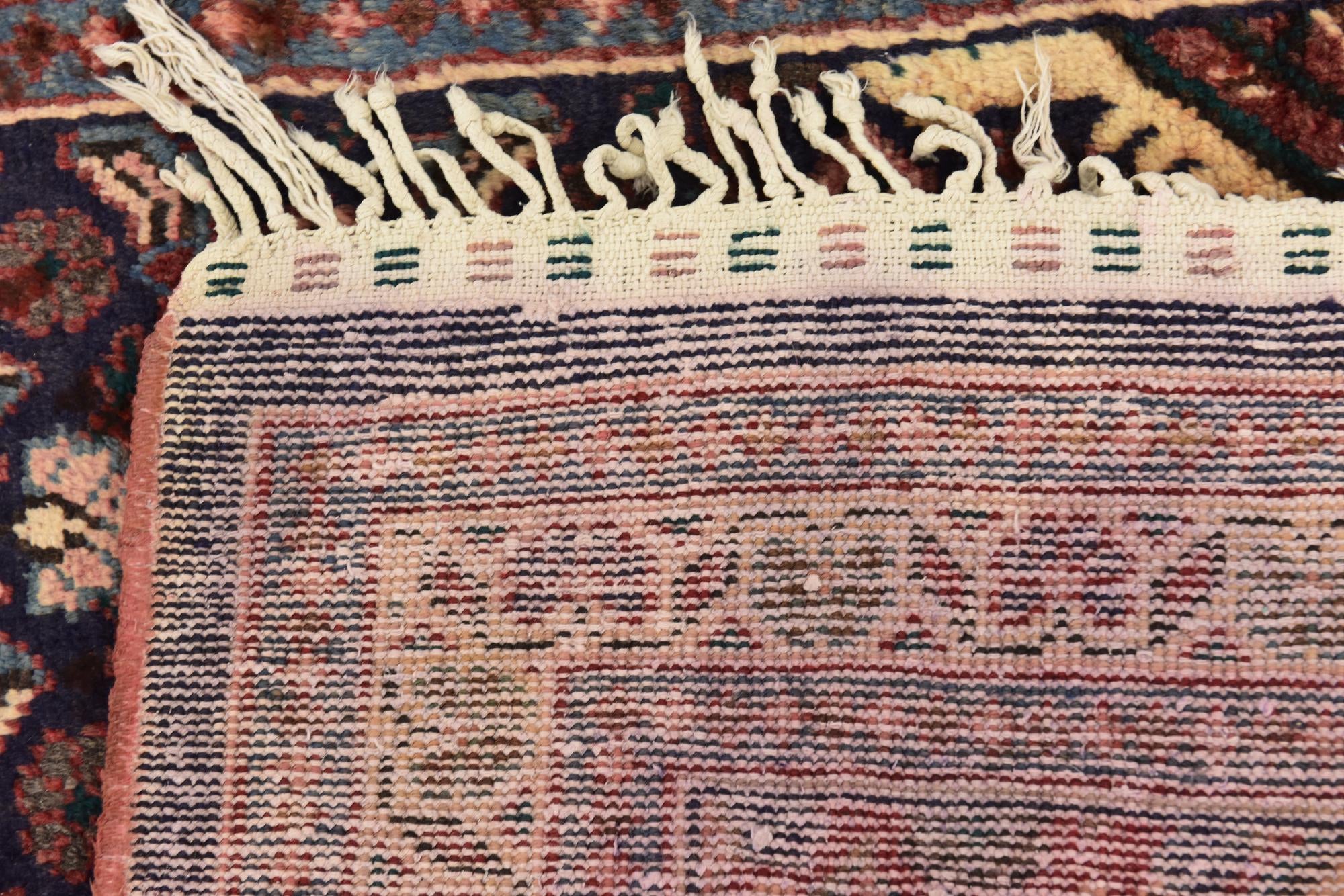 105cm x 320cm anudado a mano Farahan Alfombra Persa Lana Pasillera