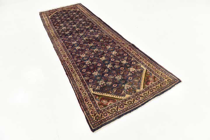 3' 5 x 10' 5 Hand Knotted Farahan Persian Wool Runner Rug