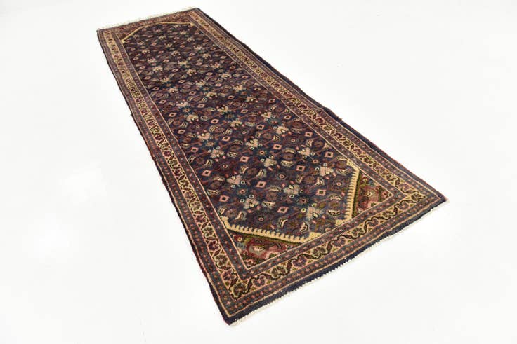 Detail image of 3' 5 x 10' 5 Hand Knotted Farahan Persian Wool Runner Rug