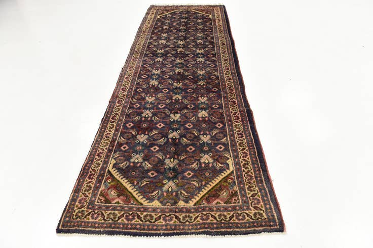 Detail image of 3' 5 x 10' 5 Hand Knotted Farahan Persian Wool Runner Rug