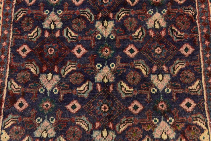 Detail image of 3' 5 x 10' 5 Hand Knotted Farahan Persian Wool Runner Rug
