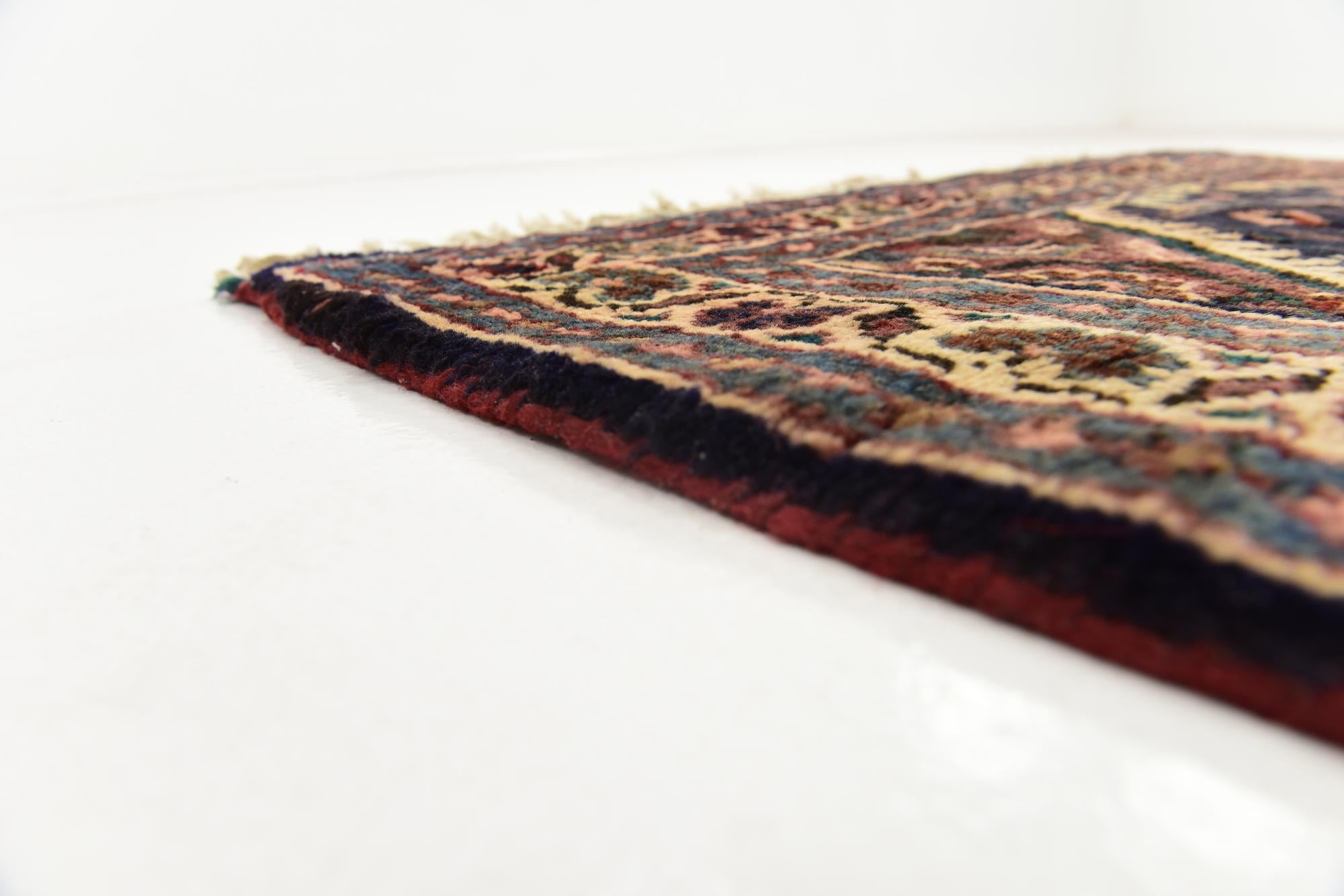 105cm x 320cm anudado a mano Farahan Alfombra Persa Lana Pasillera
