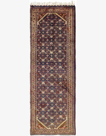 3' 5 x 10' 5 Hand Knotted Farahan Persian Wool Runner Rug