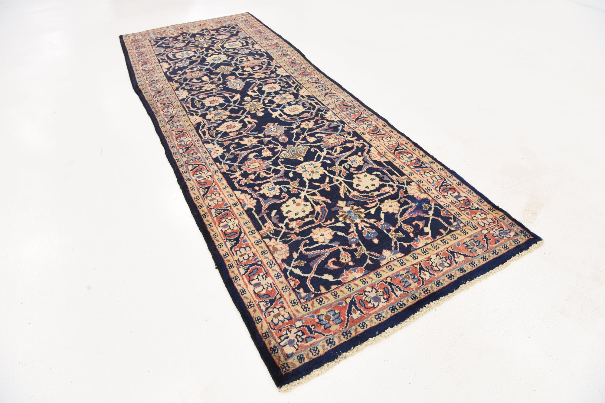 3' 9 x 10' Hand Knotted Farahan Persian Wool Runner Rug