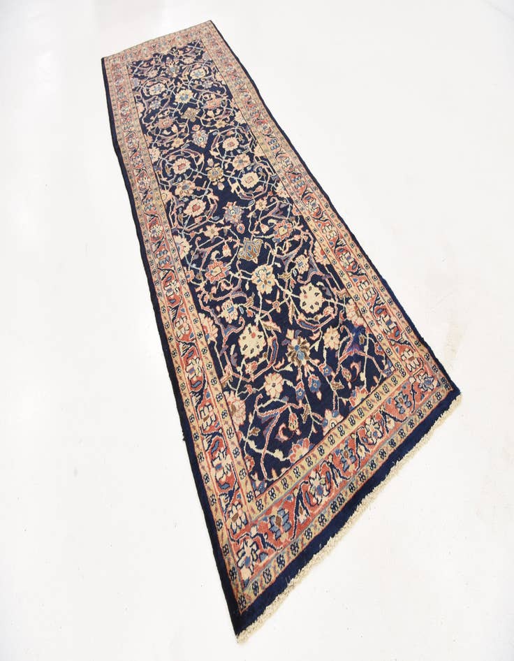 Detail image of 3' 9 x 10'  Hand Knotted Farahan Persian Wool Runner Rug