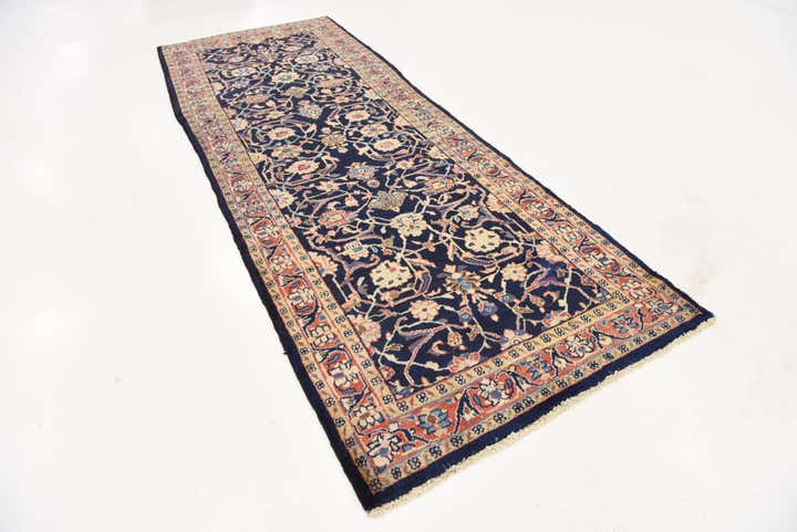 3' 9 x 10' Hand Knotted Farahan Persian Wool Runner Rug
