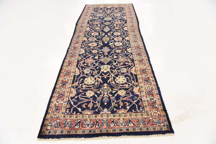 3' 9 x 10' Hand Knotted Farahan Persian Wool Runner Rug