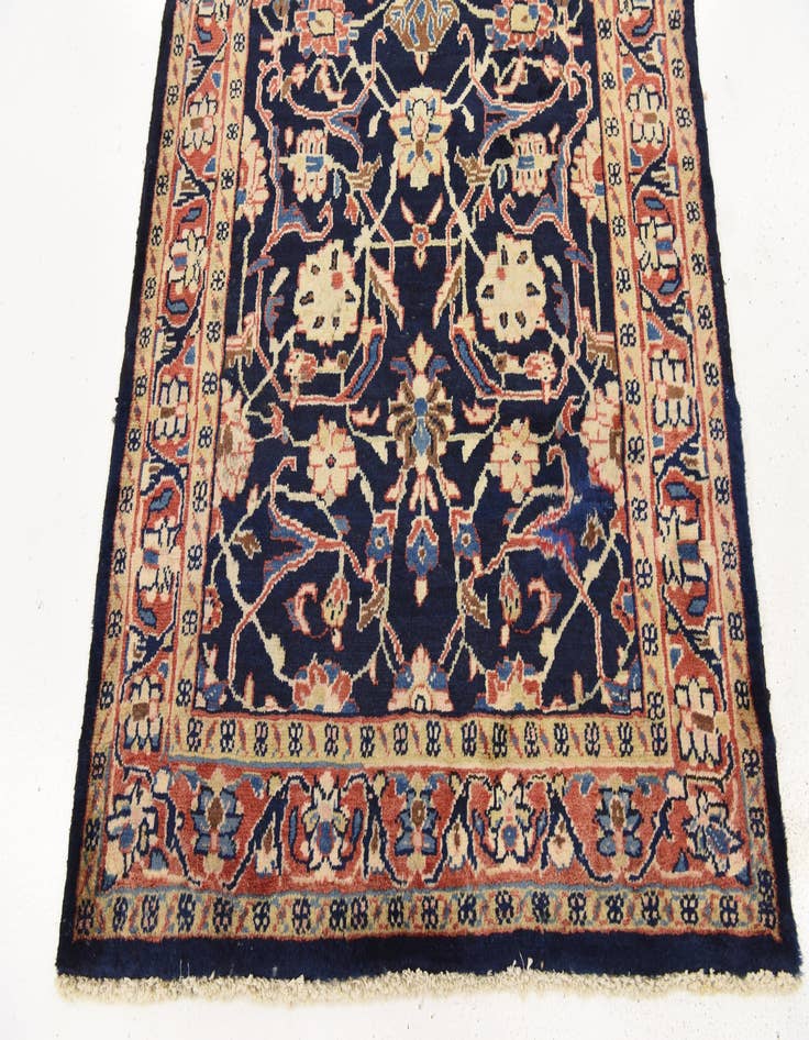 Detail image of 3' 9 x 10'  Hand Knotted Farahan Persian Wool Runner Rug