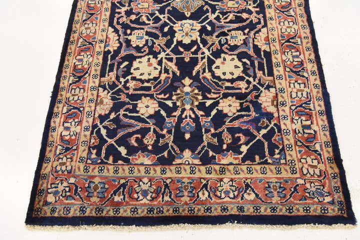 3' 9 x 10' Hand Knotted Farahan Persian Wool Runner Rug