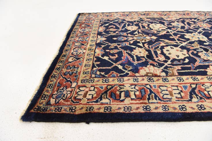 Detail image of 3' 9 x 10' Hand Knotted Farahan Persian Wool Runner Rug