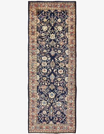 3' 9 x 10' Hand Knotted Farahan Persian Wool Runner Rug