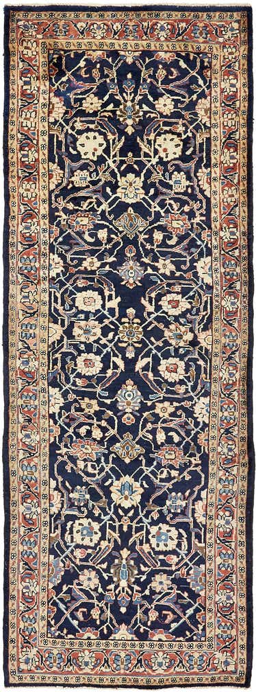 3' 9 x 10' Hand Knotted Farahan Persian Wool Runner Rug