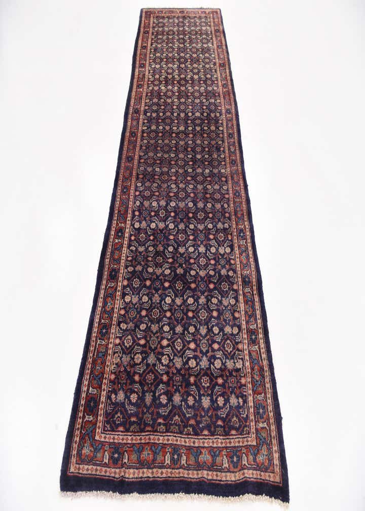 3' 8 x 10' 5 Hand Knotted Farahan Persian Wool Runner Rug