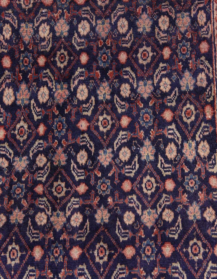 Detail image of 3' 8 x 10' 5 Hand Knotted Farahan Persian Wool Runner Rug