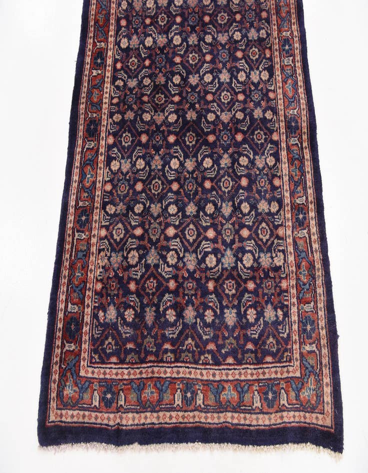 Detail image of 3' 8 x 10' 5 Hand Knotted Farahan Persian Wool Runner Rug