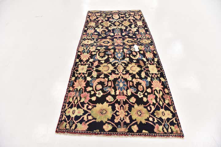3' 10 x 9' Hand Knotted Farahan Persian Wool Runner Rug