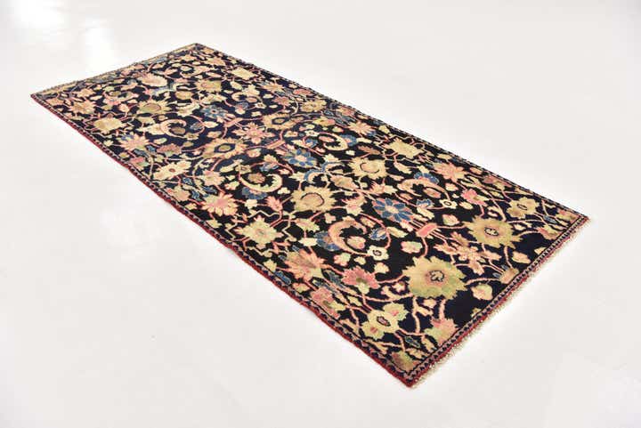 3' 10 x 9' Hand Knotted Farahan Persian Wool Runner Rug