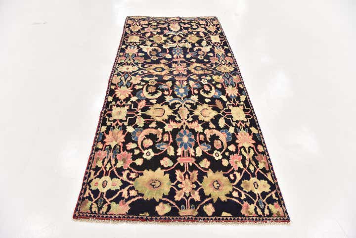 3' 10 x 9' Hand Knotted Farahan Persian Wool Runner Rug
