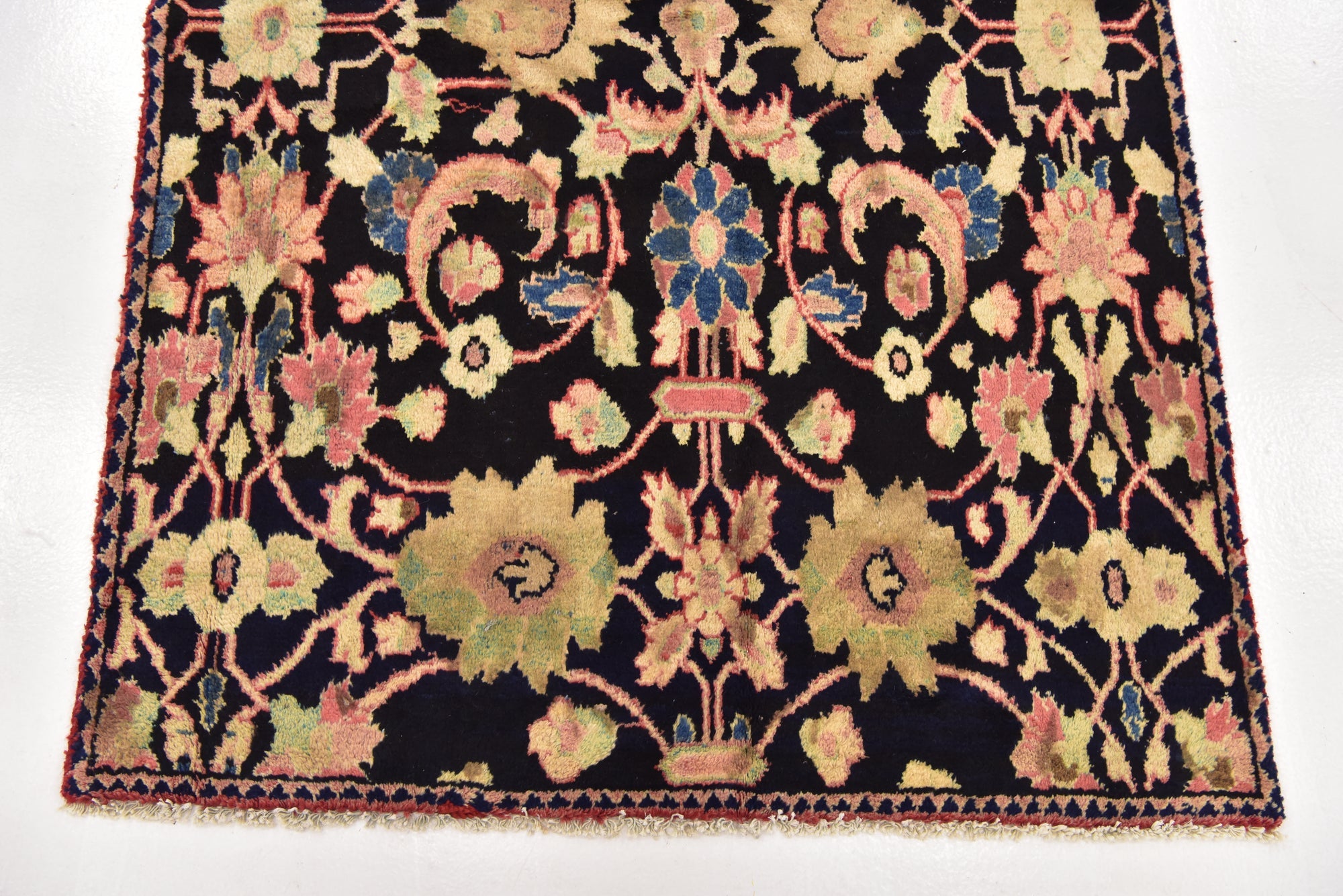 3' 10 x 9' Hand Knotted Farahan Persian Wool Runner Rug
