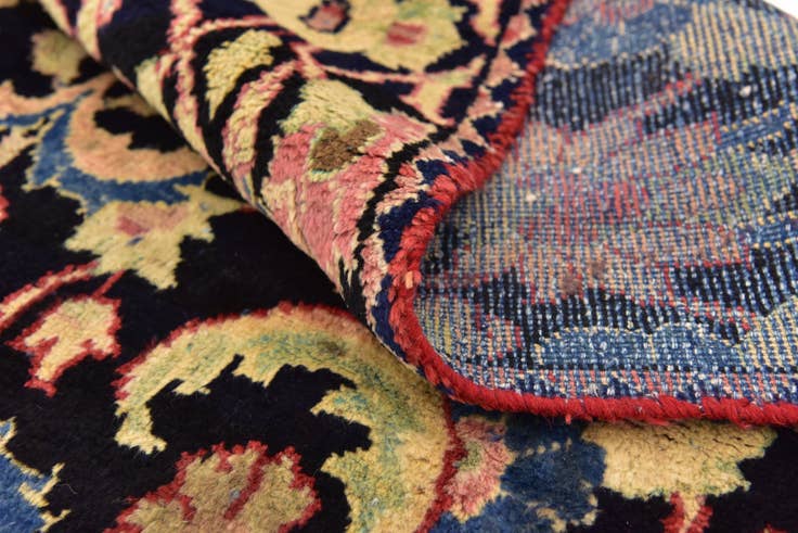 Detail image of 3' 10 x 9' Hand Knotted Farahan Persian Wool Runner Rug