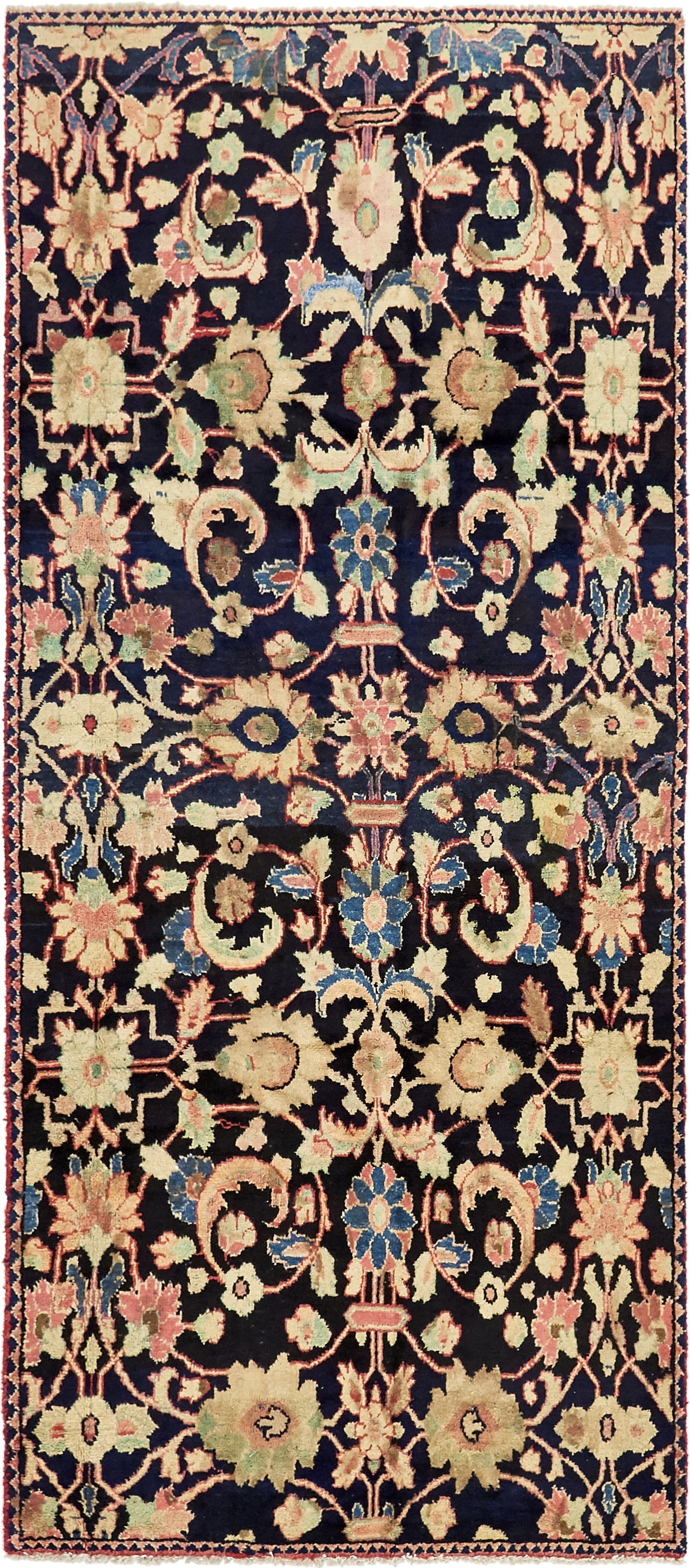 3' 10 x 9' Hand Knotted Farahan Persian Wool Runner Rug