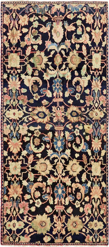 3' 10 x 9' Hand Knotted Farahan Persian Wool Runner Rug