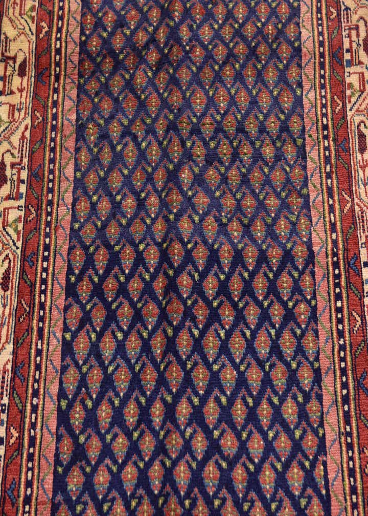 3' 6 x 10' 2 Hand Knotted Farahan Persian Wool Runner Rug