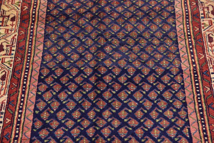 3' 6 x 10' 2 Hand Knotted Farahan Persian Wool Runner Rug