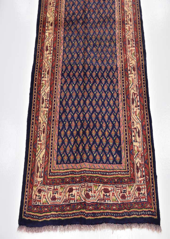3' 6 x 10' 2 Hand Knotted Farahan Persian Wool Runner Rug