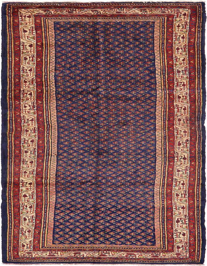 Primary image 3' 6 x 10' 2  Hand Knotted Farahan Persian Wool Runner Rug