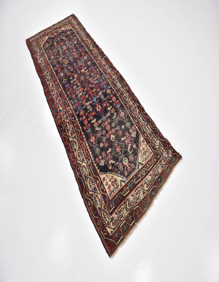 Detail image of 3' 7 x 9' 7  Hand Knotted Farahan Persian Wool Runner Rug