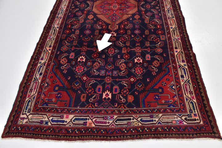4' 8 x 9' 5 Hand Knotted Farahan Persian Wool Runner Rug
