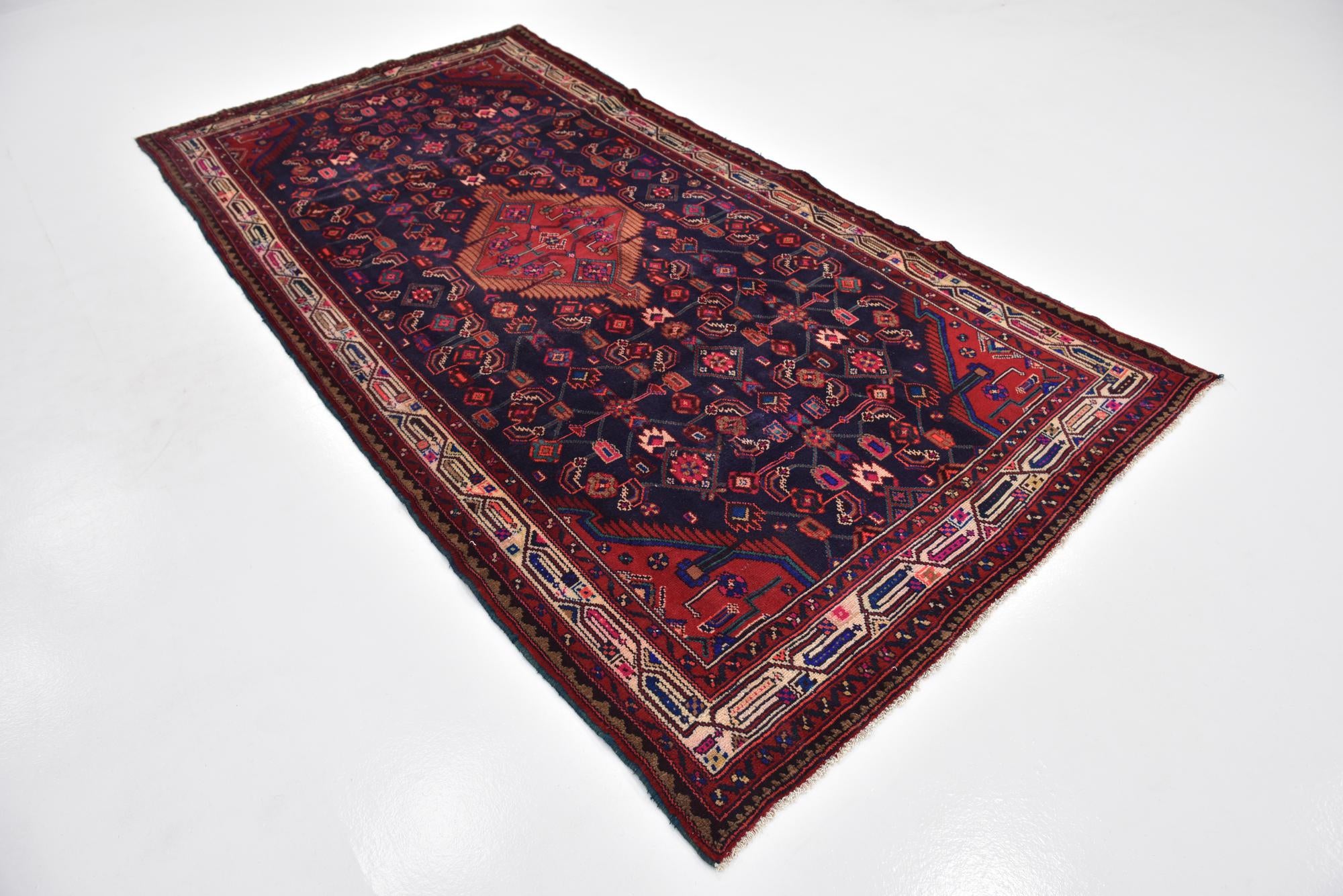 4' 8 x 9' 5 Hand Knotted Farahan Persian Wool Runner Rug