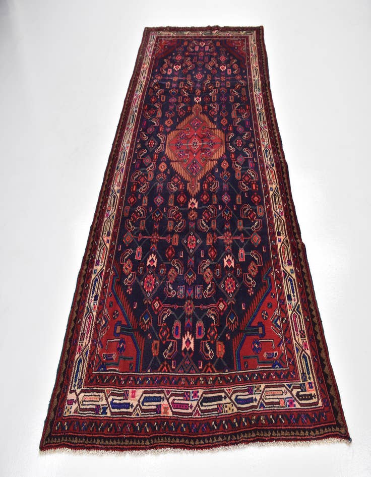 Detail image of 4' 8 x 9' 5 Hand Knotted Farahan Persian Wool Runner Rug