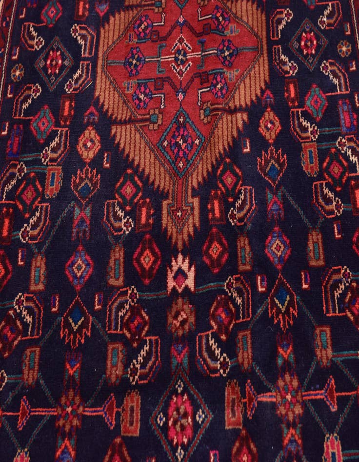Detail image of 4' 8 x 9' 5 Hand Knotted Farahan Persian Wool Runner Rug