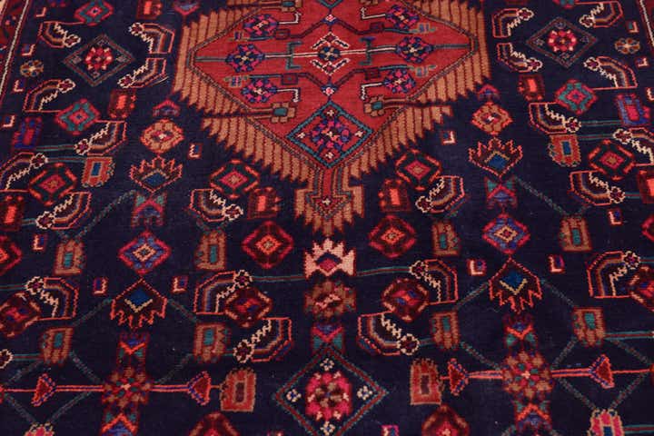 4' 8 x 9' 5 Hand Knotted Farahan Persian Wool Runner Rug