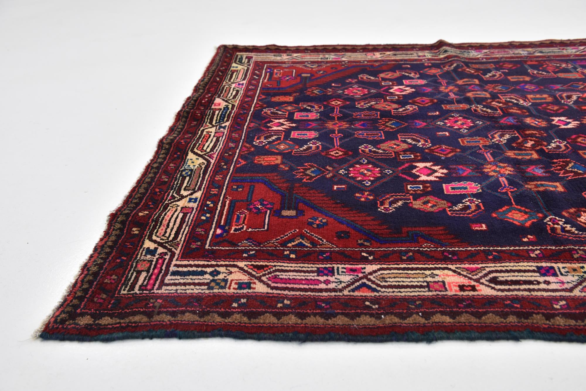 4' 8 x 9' 5 Hand Knotted Farahan Persian Wool Runner Rug