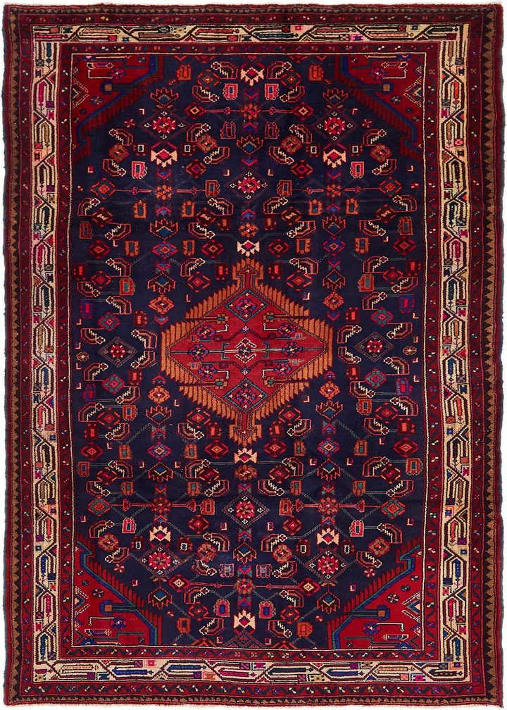4' 8 x 9' 5 Hand Knotted Farahan Persian Wool Runner Rug