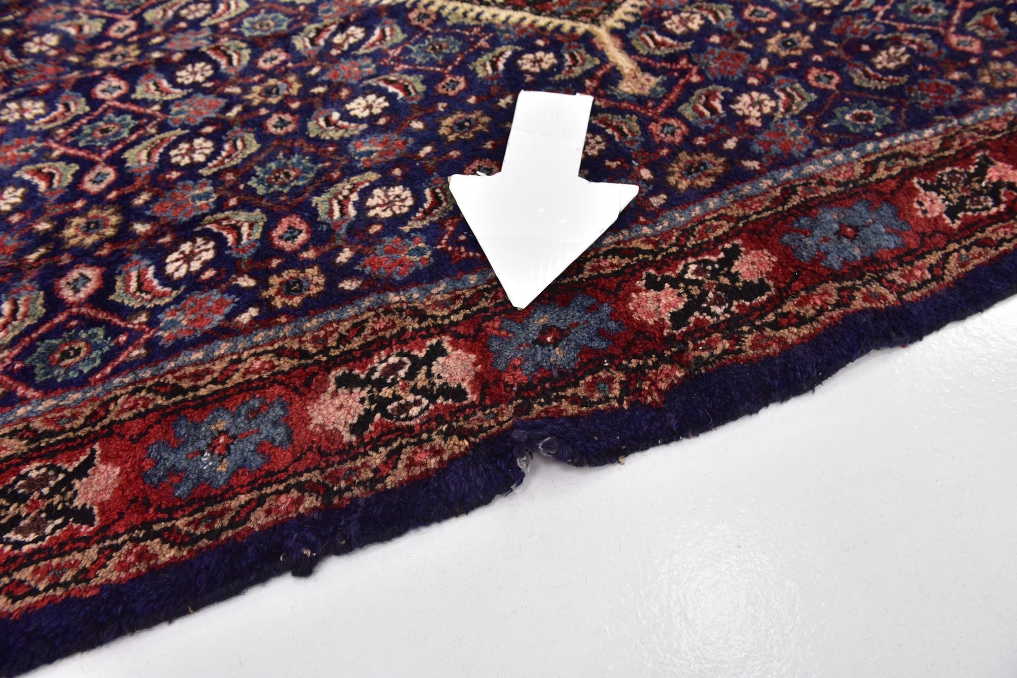 4' 5 x 9' 4 Hand Knotted Farahan Persian Wool Runner Rug