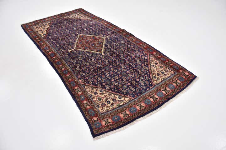 4' 5 x 9' 4 Hand Knotted Farahan Persian Wool Runner Rug