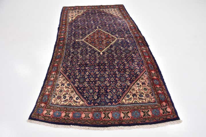 4' 5 x 9' 4 Hand Knotted Farahan Persian Wool Runner Rug