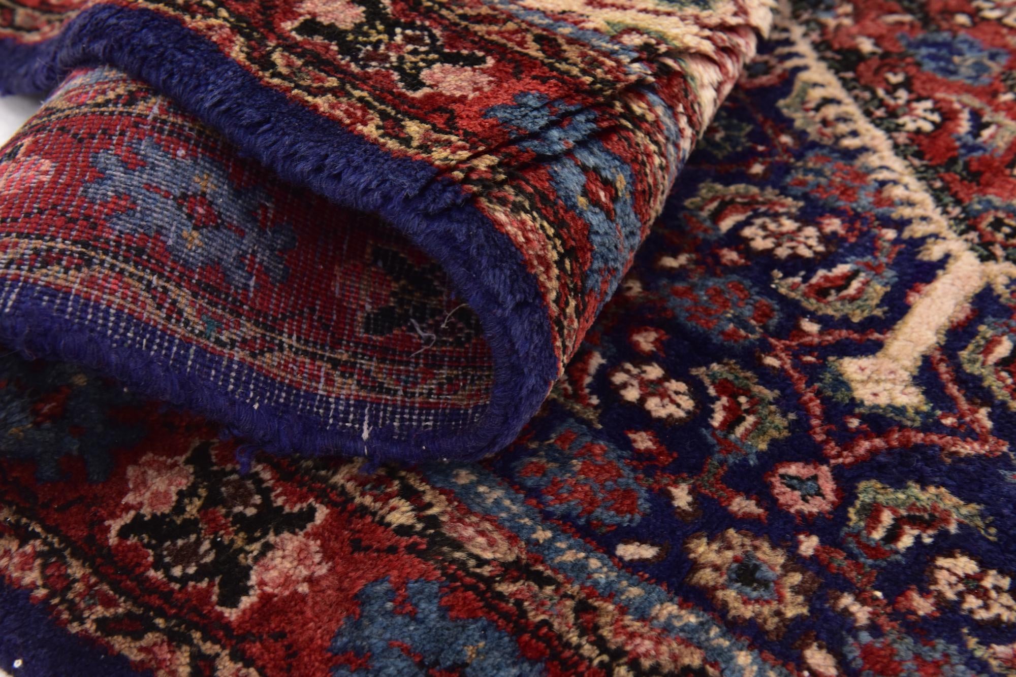 4' 5 x 9' 4 Hand Knotted Farahan Persian Wool Runner Rug